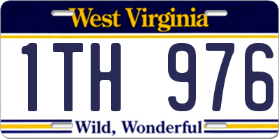 WV license plate 1TH976