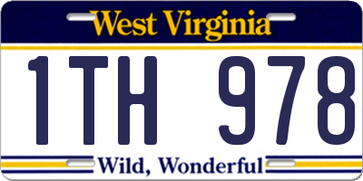 WV license plate 1TH978