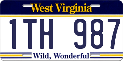 WV license plate 1TH987
