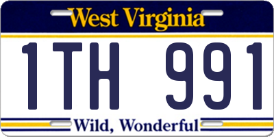 WV license plate 1TH991