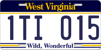 WV license plate 1TI015