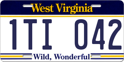 WV license plate 1TI042