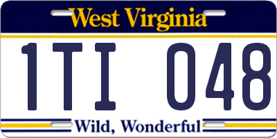 WV license plate 1TI048