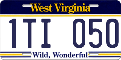 WV license plate 1TI050