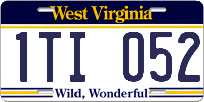 WV license plate 1TI052