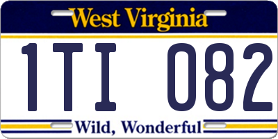 WV license plate 1TI082