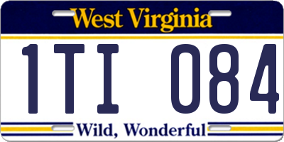 WV license plate 1TI084