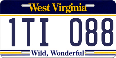 WV license plate 1TI088