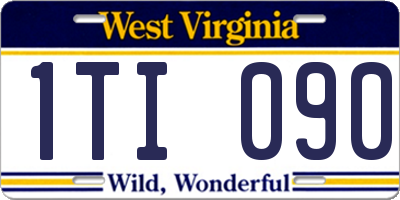 WV license plate 1TI090