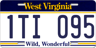 WV license plate 1TI095