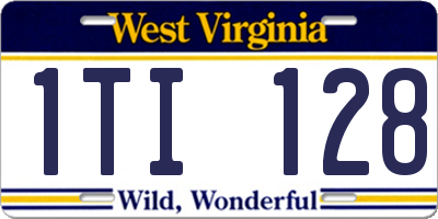 WV license plate 1TI128