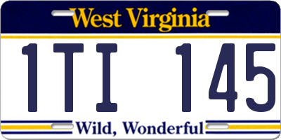 WV license plate 1TI145