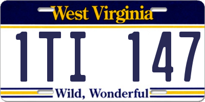 WV license plate 1TI147