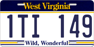 WV license plate 1TI149