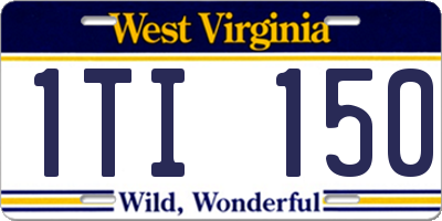 WV license plate 1TI150