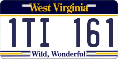 WV license plate 1TI161