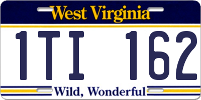 WV license plate 1TI162