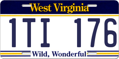 WV license plate 1TI176