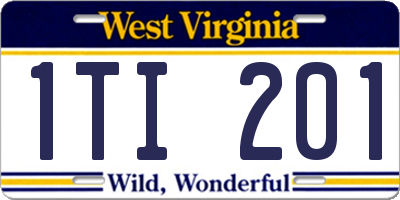WV license plate 1TI201