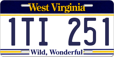 WV license plate 1TI251