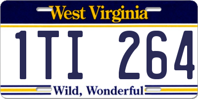 WV license plate 1TI264