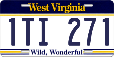 WV license plate 1TI271