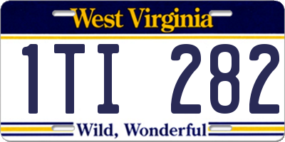 WV license plate 1TI282