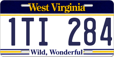 WV license plate 1TI284