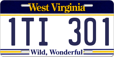 WV license plate 1TI301