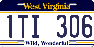 WV license plate 1TI306