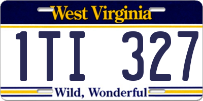 WV license plate 1TI327
