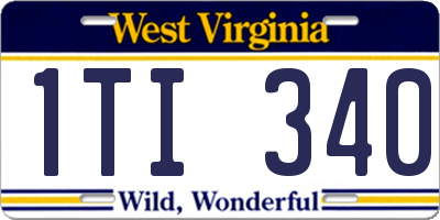 WV license plate 1TI340