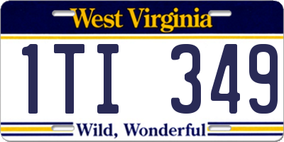 WV license plate 1TI349