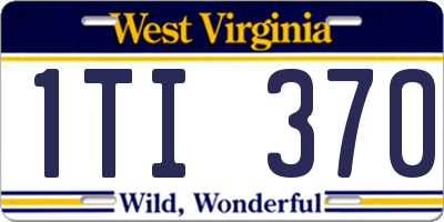 WV license plate 1TI370