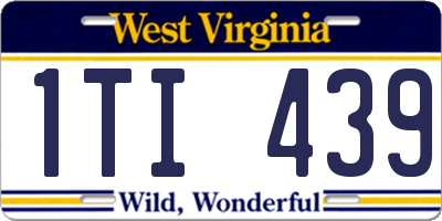 WV license plate 1TI439