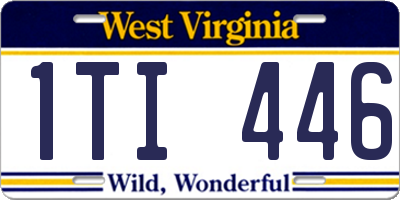 WV license plate 1TI446
