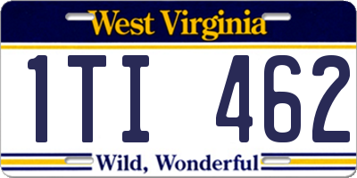 WV license plate 1TI462