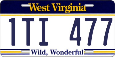 WV license plate 1TI477