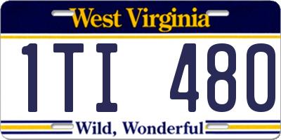 WV license plate 1TI480