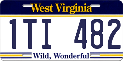 WV license plate 1TI482