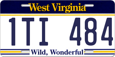 WV license plate 1TI484