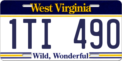 WV license plate 1TI490