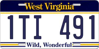 WV license plate 1TI491