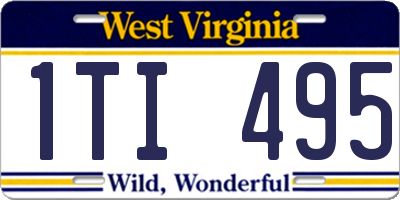 WV license plate 1TI495