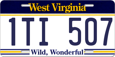WV license plate 1TI507