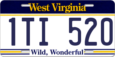 WV license plate 1TI520