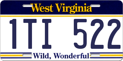 WV license plate 1TI522