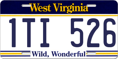 WV license plate 1TI526