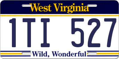 WV license plate 1TI527