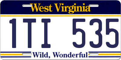 WV license plate 1TI535
